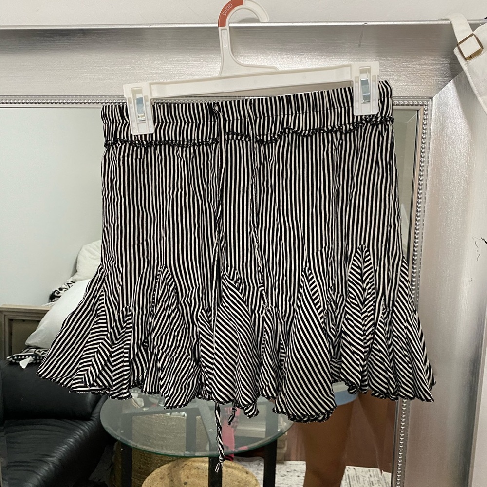 Black and white striped skirt!
